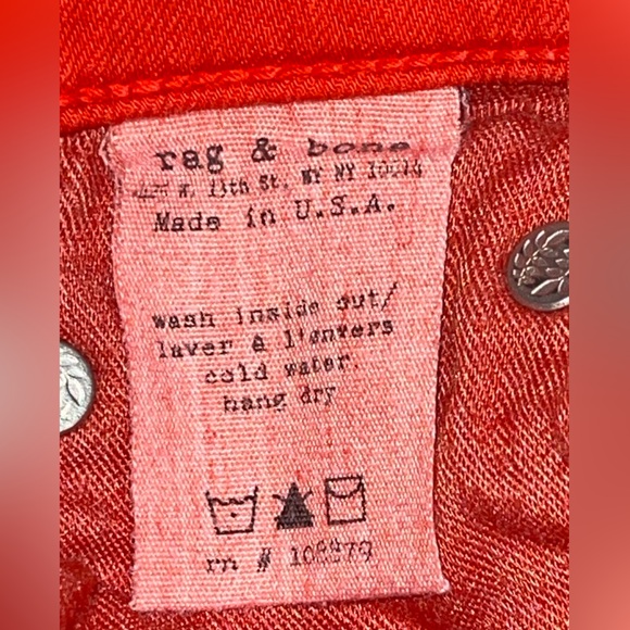 RAG & BONE Zipper Capri Orange - Picture 12 of 14